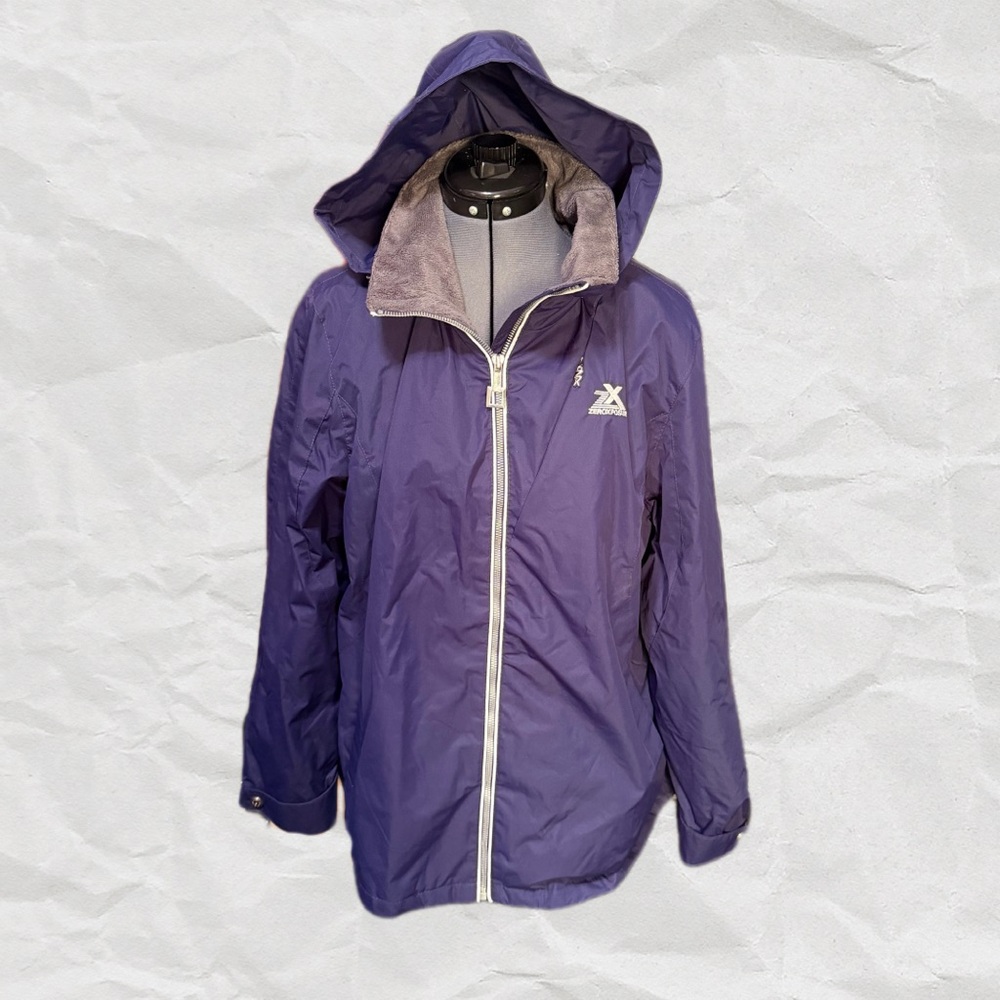 Zeroxposur Women’s Purple Winter Jacket Coat Removable Hood Size XL |Preowned